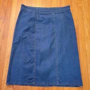 Woman Within 22W Blue Jean Denim Maxi A Line Modest Church Home School